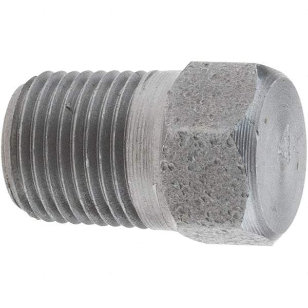 Value Collection - Size 1/8", Class 3,000, Forged Carbon Steel Black Pipe Hex Plug - NPT End Connection - Americas Industrial Supply