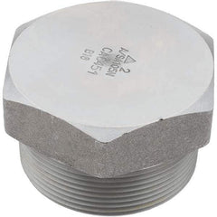 Value Collection - Size 2", Class 3,000, Forged Carbon Steel Black Pipe Hex Plug - NPT End Connection - Americas Industrial Supply