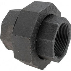Value Collection - Size 1-1/2", Class 300, Malleable Iron Black Pipe Union - 300 psi, Threaded End Connection - Americas Industrial Supply