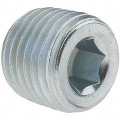 Value Collection - Class 150, 1/4" Galvanized Pipe Countersunk Hex Plug - Threaded, Malleable Iron - Americas Industrial Supply
