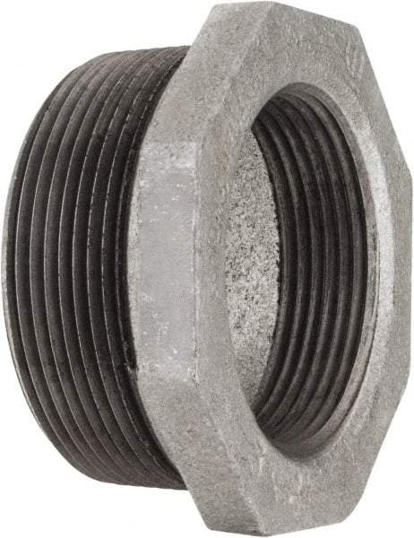 Value Collection - Size 1 x 1/4", Class 150, Malleable Iron Black Pipe Hex Bushing - 150 psi, Threaded End Connection - Americas Industrial Supply