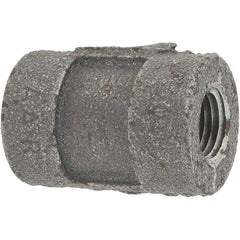 Value Collection - Size 1/4", Class 300, Malleable Iron Black Pipe Coupling - 300 psi, Threaded End Connection - Americas Industrial Supply