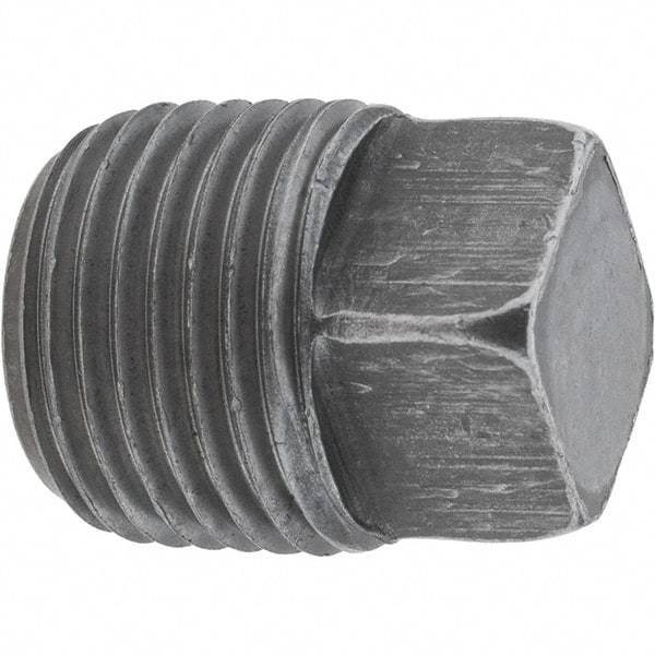 Value Collection - Size 1/2", Class 150, Malleable Iron Black Pipe Square Plug - 150 psi, Threaded End Connection - Americas Industrial Supply