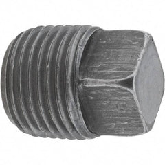 Value Collection - Size 1/2", Class 150, Malleable Iron Black Pipe Square Plug - 150 psi, Threaded End Connection - Americas Industrial Supply