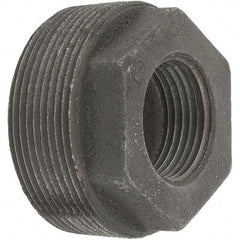 Value Collection - Size 2 x 1", Class 150, Malleable Iron Black Pipe Hex Bushing - 150 psi, Threaded End Connection - Americas Industrial Supply