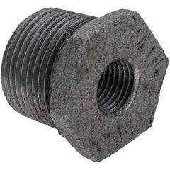 Value Collection - Size 3/4 x 1/4", Class 150, Malleable Iron Black Pipe Hex Bushing - 150 psi, Threaded End Connection - Americas Industrial Supply