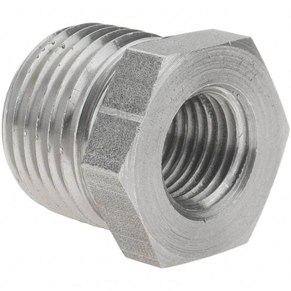 Value Collection - Size 1/2 x 1/4", Class 150, Steel Black Pipe Hex Bushing - 150 psi, Threaded End Connection - Americas Industrial Supply