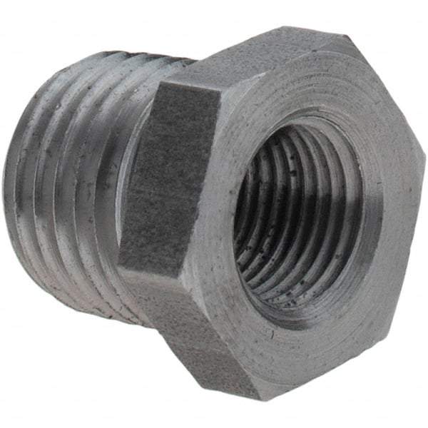 Value Collection - Size 1/4 x 1/8", Class 150, Steel Black Pipe Hex Bushing - 150 psi, Threaded End Connection - Americas Industrial Supply