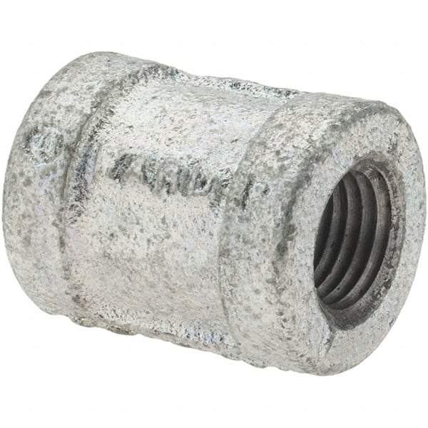 Value Collection - Class 150, 1/4" Galvanized Pipe Coupling (Right Hand) - Threaded, Malleable Iron - Americas Industrial Supply
