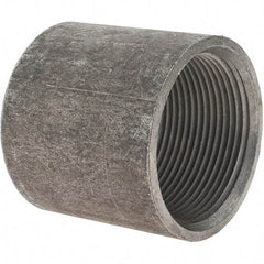 Value Collection - Size 1-1/2", Class 150, Malleable Iron Black Pipe Coupling - 150 psi, Threaded End Connection - Americas Industrial Supply