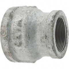 Value Collection - Class 150, 2 x 1-1/2" Galvanized Pipe Reducing Coupling - Threaded, Malleable Iron - Americas Industrial Supply
