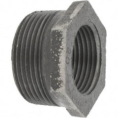 Value Collection - Size 1-1/4 x 1", Class 150, Malleable Iron Black Pipe Hex Bushing - 150 psi, Threaded End Connection - Americas Industrial Supply