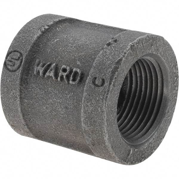 Value Collection - Size 3/4", Class 150, Malleable Iron Black Pipe Coupling (Right Hand) - 150 psi, Threaded End Connection - Americas Industrial Supply