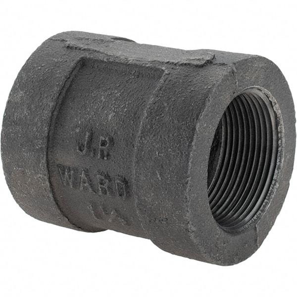 Value Collection - Size 1-1/2", Class 300, Malleable Iron Black Pipe Coupling - 300 psi, Threaded End Connection - Americas Industrial Supply