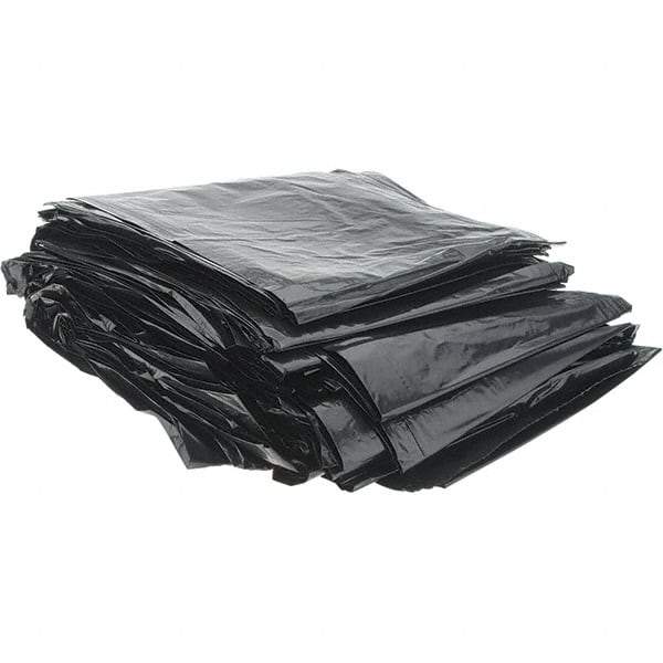 Value Collection - 1.5 mil Thick, Heavy-Duty Trash Bags - High-Density Polyethylene (HDPE), 40" Wide x 46" High, Black - Americas Industrial Supply