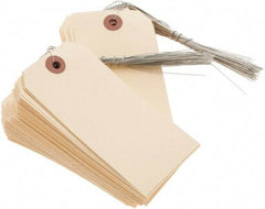 Value Collection - 4-3/4" High x 2-3/8" Long, Safety & Facility Blank Tag - Natural Cardstock - Americas Industrial Supply