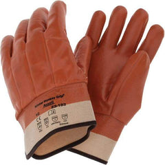 Value Collection - Size L (10) Cold Protection Work Gloves - For Winter Transportation, Field Work, Cold Storage, Fully Coated, Safety Cuff, Tan, Paired - Americas Industrial Supply