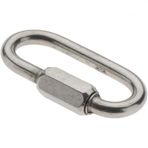 Value Collection - Stainless Steel Quick Link - 3/16" Diameter, 800 Lb Load Limit - Americas Industrial Supply
