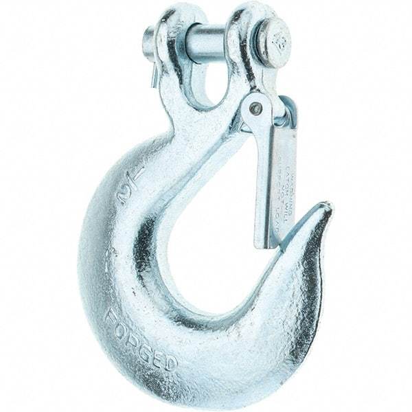 Value Collection - 1/2" Chain Diam, 43 Chain Grade Clevis Hook - 9,200 Lb Capacity, 3/4" Hook Throat, 4" OAL - Americas Industrial Supply