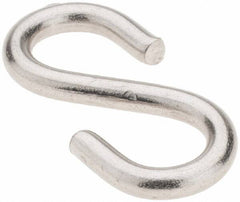 Value Collection - Stainless Steel S-Hook - 17 Lb Capacity, 0.114" Wire, 1-1/4" OAL - Americas Industrial Supply