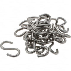 Value Collection - 304 Stainless Steel Uncoated S-Hook - 20 Lb Capacity, 0.12" Wire, 1-5/16" OAL - Americas Industrial Supply
