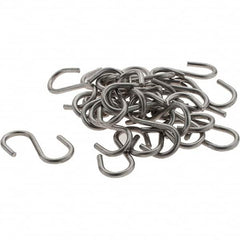 Value Collection - 304 Stainless Steel Uncoated S-Hook - 7 Lb Capacity, 0.08" Wire, 1-1/16" OAL - Americas Industrial Supply