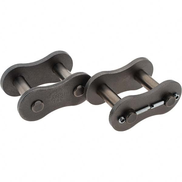 Value Collection - ANSI 140, Cottered Roller Chain Connecting Link - For Use with Single Strand Chain - Americas Industrial Supply