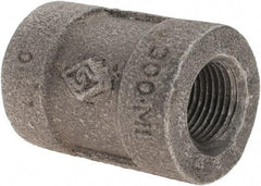 Value Collection - Size 3/8", Class 300, Malleable Iron Black Pipe Coupling - 300 psi, Threaded End Connection - Americas Industrial Supply