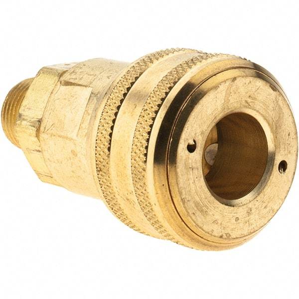 Value Collection - 1/2 Male Pipe Industrial Pneumatic Hose Coupler - Brass, 1/2" Body Diam - Americas Industrial Supply
