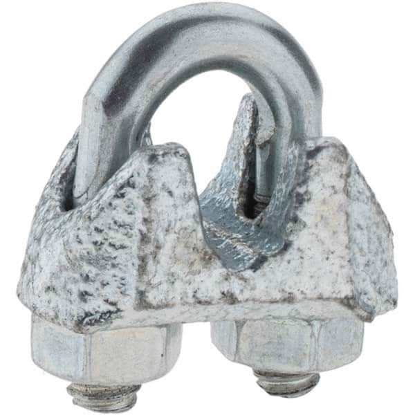 Value Collection - 1/8" Wire Rope Clips - 10-24, Forged Steel, Electro Galvanized - Americas Industrial Supply