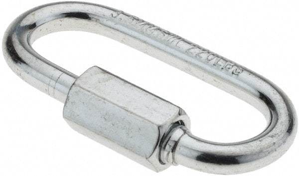 Value Collection - Zinc Plated Carbon Steel Quick Link - 1/8" Diameter, 220 Lb Load Limit - Americas Industrial Supply