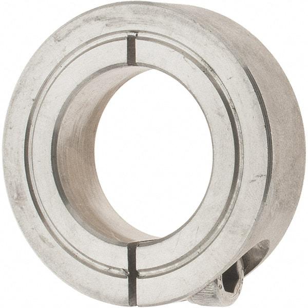 Value Collection - 1" Bore, Stainless Steel, One Piece Clamp Collar - 1-3/4" Outside Diam, 1/2" Wide - Americas Industrial Supply