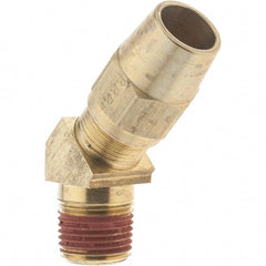 Parker - 5/8" OD, Brass Male 45° Elbow - 400 Max Working psi, - Americas Industrial Supply