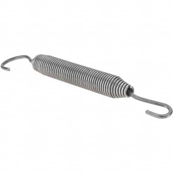 Value Collection - 17/32" OD, Steel Extension Spring - 5-1/4" Free Length - Americas Industrial Supply