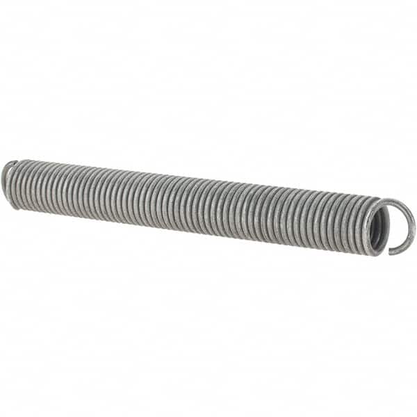 Value Collection - 31/64" OD, Steel Extension Spring - 6.3 Lb/In Rating - Americas Industrial Supply