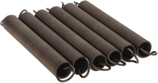 Value Collection - 3/8" OD, Steel Extension Spring - 1.9 Lb/In Rating - Americas Industrial Supply