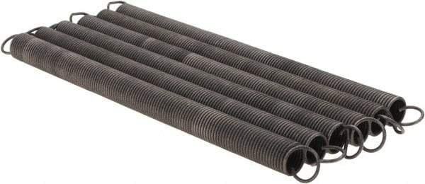 Value Collection - 7/16" OD, Steel Extension Spring - 1.1 Lb/In Rating - Americas Industrial Supply