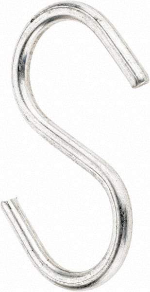 Value Collection - Carbon Steel Bright Zinc S-Hook - 0.148" Wire, 2-1/8" OAL - Americas Industrial Supply