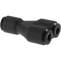 Parker - 1/8" Outside Diam, Nylon Push-to-Connect Tube Union Y - 290 Max psi - Americas Industrial Supply