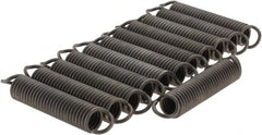 Value Collection - 23/32" OD, Steel Extension Spring - 12.5 Lb/In Rating - Americas Industrial Supply