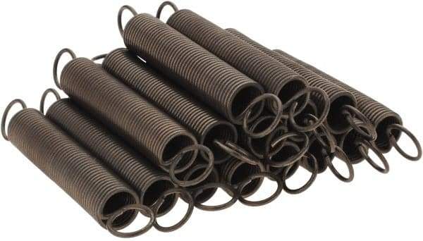 Value Collection - 3/8" OD, Steel Extension Spring - 2.1 Lb/In Rating - Americas Industrial Supply