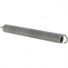 Value Collection - 31/64" OD, Steel Extension Spring - 6.3 Lb/In Rating - Americas Industrial Supply
