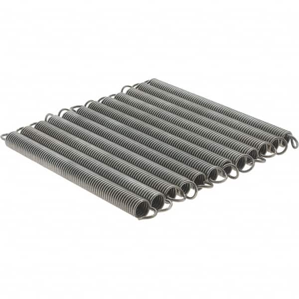 Value Collection - 7/16" OD, Steel Extension Spring - 6.5 Lb/In Rating - Americas Industrial Supply