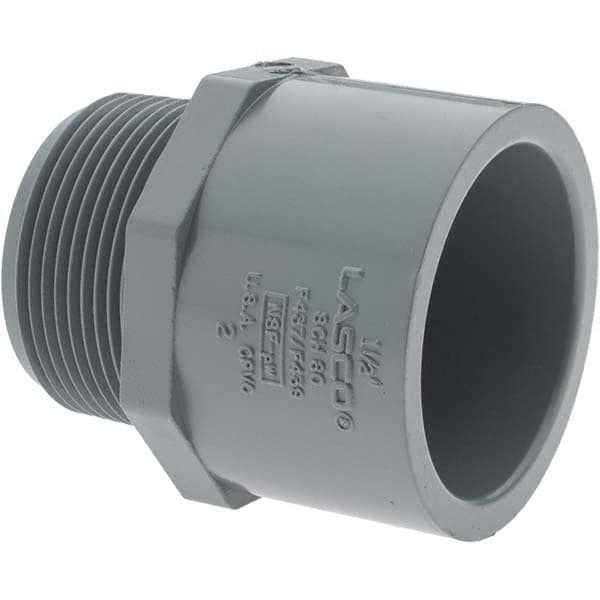 Value Collection - 1-1/2" CPVC Plastic Pipe Male Adapter - MIPT x Slip End Connections - Americas Industrial Supply