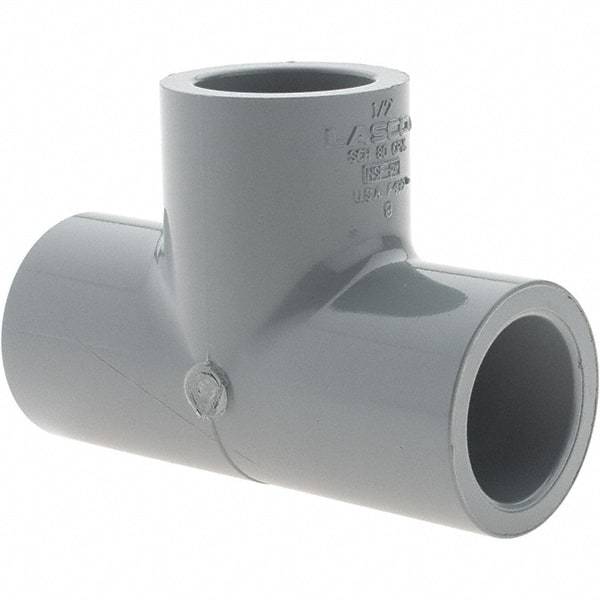 Value Collection - 1/2" CPVC Plastic Pipe Tee - Slip x Slip x Slip End Connections - Americas Industrial Supply