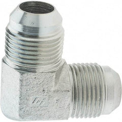 Value Collection - 3/4" Tube OD, 37° Steel Flared Tube 90° Elbow - 1-1/16-12 x 1-1/16-12 Flare x Flare Ends - Americas Industrial Supply