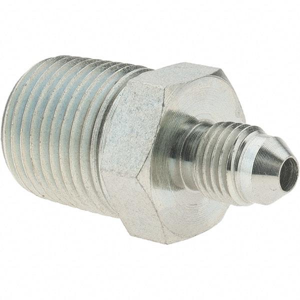 Value Collection - 1/4" Tube OD, 37° Steel Flared Tube Male Connector - 1-1/16-12 SAE-ORB, Flare x SAE-ORB Ends - Americas Industrial Supply