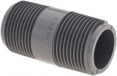 Value Collection - 3/4" Pipe, 1-1/2" Long PVC Threaded Plastic Pipe Nipple - Gray - Americas Industrial Supply
