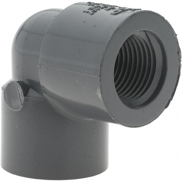 Value Collection - 1/2" PVC Plastic Pipe 90° Elbow - FIPT x FIPT End Connections - Americas Industrial Supply