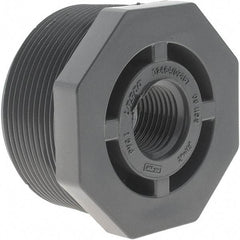 Value Collection - 2 x 1/2" PVC Plastic Pipe Reducer Bushing - MIPT x FIPT End Connections - Americas Industrial Supply